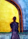 Gazing Monk by Myat Thein Zaw