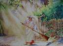 Cleaning-Nun-by-Kyaw-Kyaw-Hein