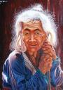 Smilling old woman by Myat Thein Zaw