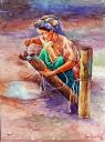 Carrying-water-by-Kyaw-Kyaw-Heain